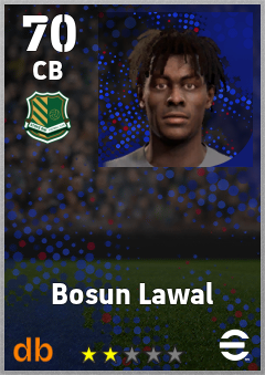 Bosun Lawal — CB, OVR 70, MAX 70