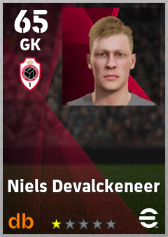 Niels Devalckeneer — GK, OVR 65, MAX 65