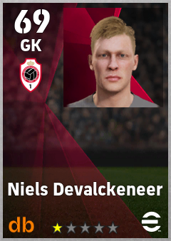 Niels Devalckeneer — GK, OVR 69, MAX 69