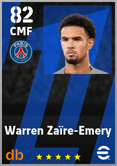 Warren Zaïre-Emery — CMF, OVR 82, MAX 82