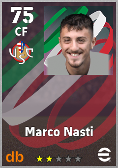 Marco Nasti — CF, OVR 75, MAX 75