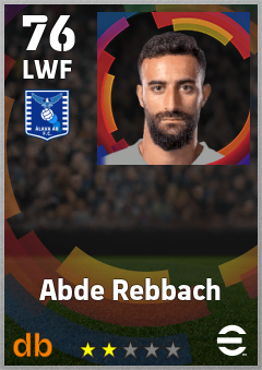 Abde Rebbach — LWF, OVR 76, MAX 76