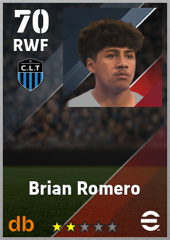 Brian Romero — RWF, OVR 70, MAX 70