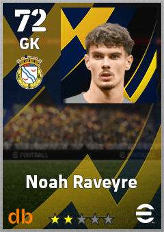 Noah Raveyre — GK, OVR 72, MAX 72
