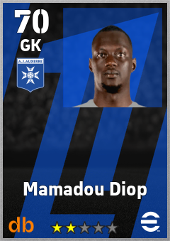 Mamadou Diop — GK, OVR 70, MAX 70