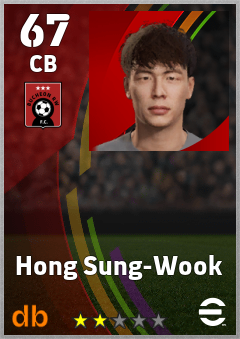Hong Sung-Wook — CB, OVR 67, MAX 67