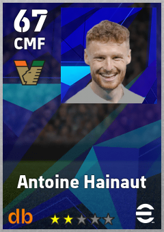 Antoine Hainaut — CMF, OVR 67, MAX 67