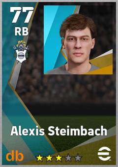 Alexis Steimbach — RB, OVR 77, MAX 77