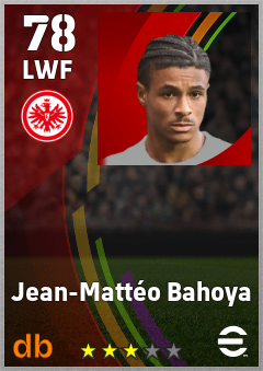 Jean-Mattéo Bahoya — LWF, OVR 78, MAX 78