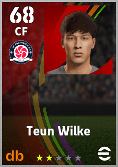 Teun Wilke — CF, OVR 68, MAX 68