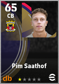 Pim Saathof — CB, OVR 65, MAX 65