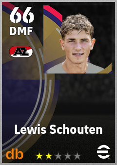 Lewis Schouten — DMF, OVR 66, MAX 66
