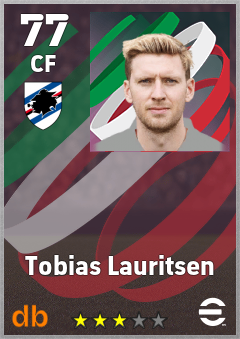 Tobias Lauritsen — CF, OVR 77, MAX 77