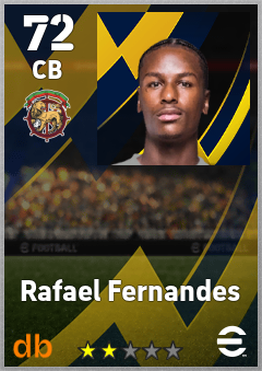 Rafael Fernandes — CB, OVR 72, MAX 72