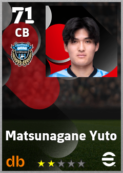 Matsunagane Yuto — CB, OVR 71, MAX 71