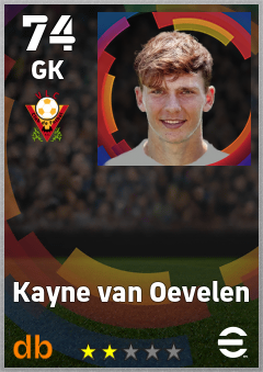 Kayne van Oevelen — GK, OVR 74, MAX 74