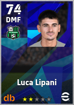 Luca Lipani — DMF, OVR 74, MAX 74