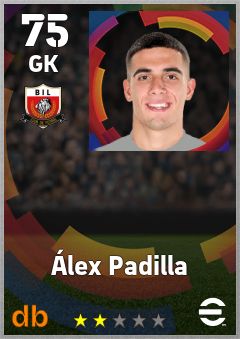 Álex Padilla — GK, OVR 75, MAX 75