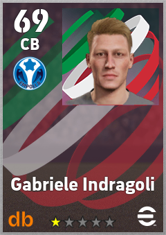 Gabriele Indragoli — CB, OVR 69, MAX 69