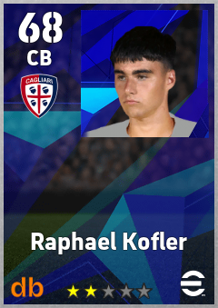 Raphael Kofler — CB, OVR 68, MAX 68