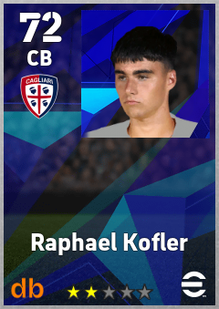 Raphael Kofler — CB, OVR 72, MAX 72