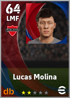 Lucas Molina — LMF, OVR 64, MAX 64