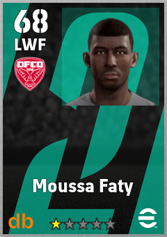 Moussa Faty — LWF, OVR 68, MAX 68