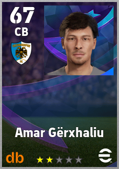 Amar Gërxhaliu — CB, OVR 67, MAX 67