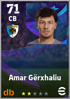 Amar Gërxhaliu — CB, OVR 71, MAX 71