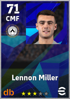 Lennon Miller — CMF, OVR 71, MAX 71