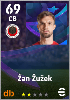 Žan Žužek — CB, OVR 69, MAX 69