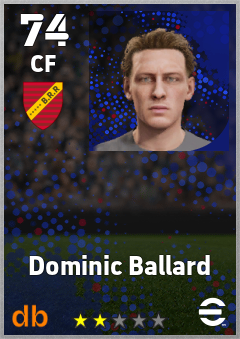 Dominic Ballard — CF, OVR 74, MAX 74