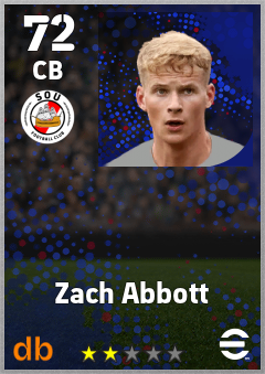 Zach Abbott — CB, OVR 72, MAX 72