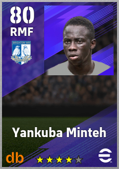 Yankuba Minteh eFootball player card