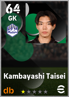 Kambayashi Taisei — GK, OVR 64, MAX 64