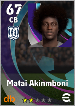 Matai Akinmboni — CB, OVR 67, MAX 67