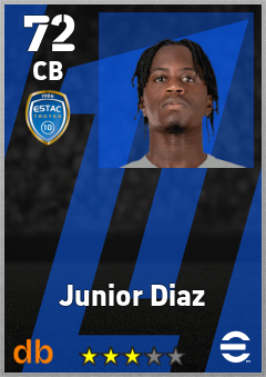 Junior Diaz — CB, OVR 72, MAX 72