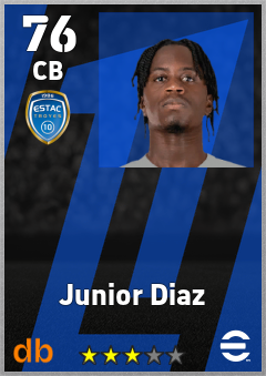 Junior Diaz — CB, OVR 76, MAX 76
