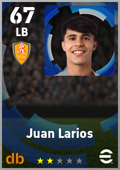 Juan Larios — LB, OVR 67, MAX 67