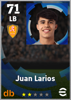 Juan Larios — LB, OVR 71, MAX 71