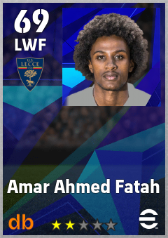 Amar Ahmed Fatah — LWF, OVR 69, MAX 69