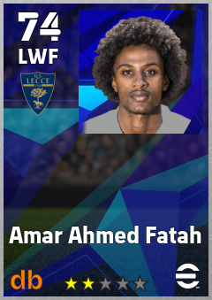 Amar Ahmed Fatah — LWF, OVR 74, MAX 74