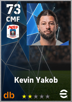 Kevin Yakob — CMF, OVR 73, MAX 73
