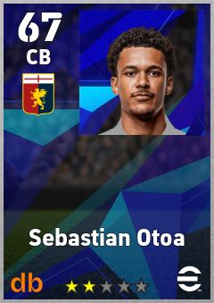 Sebastian Otoa — CB, OVR 67, MAX 67