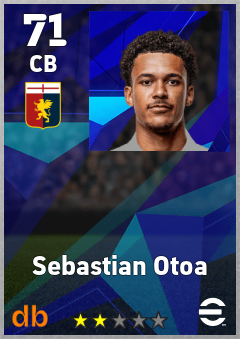 Sebastian Otoa — CB, OVR 71, MAX 71
