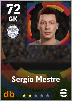 Sergio Mestre — GK, OVR 72, MAX 72