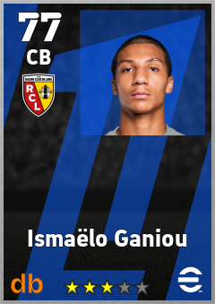 Ismaëlo Ganiou — CB, OVR 77, MAX 77