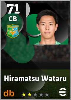 Hiramatsu Wataru — CB, OVR 71, MAX 71