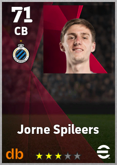 Jorne Spileers eFootball player card