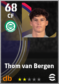 Thom van Bergen — CF, OVR 68, MAX 68